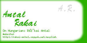 antal rakai business card